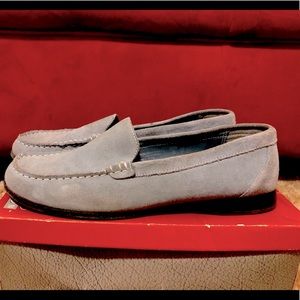 Powder blue loafers